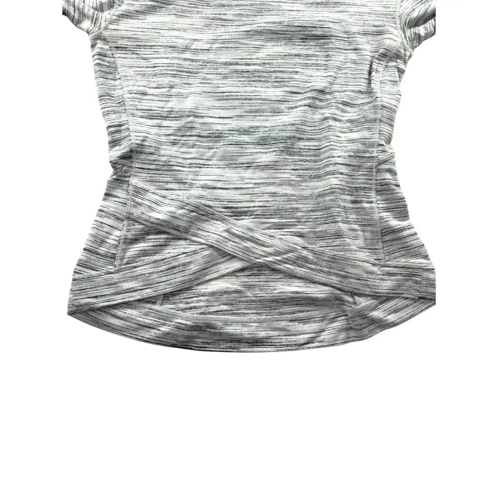 lululemon Close to Crossing Long Sleeve XS Rulu Space Dye Camo White Silver
